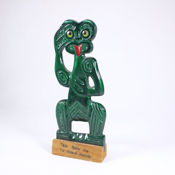 New Zealand Souvenir bottle opener Hei Tiki bar decor 19.5 cm tall - Picture 7 of 10